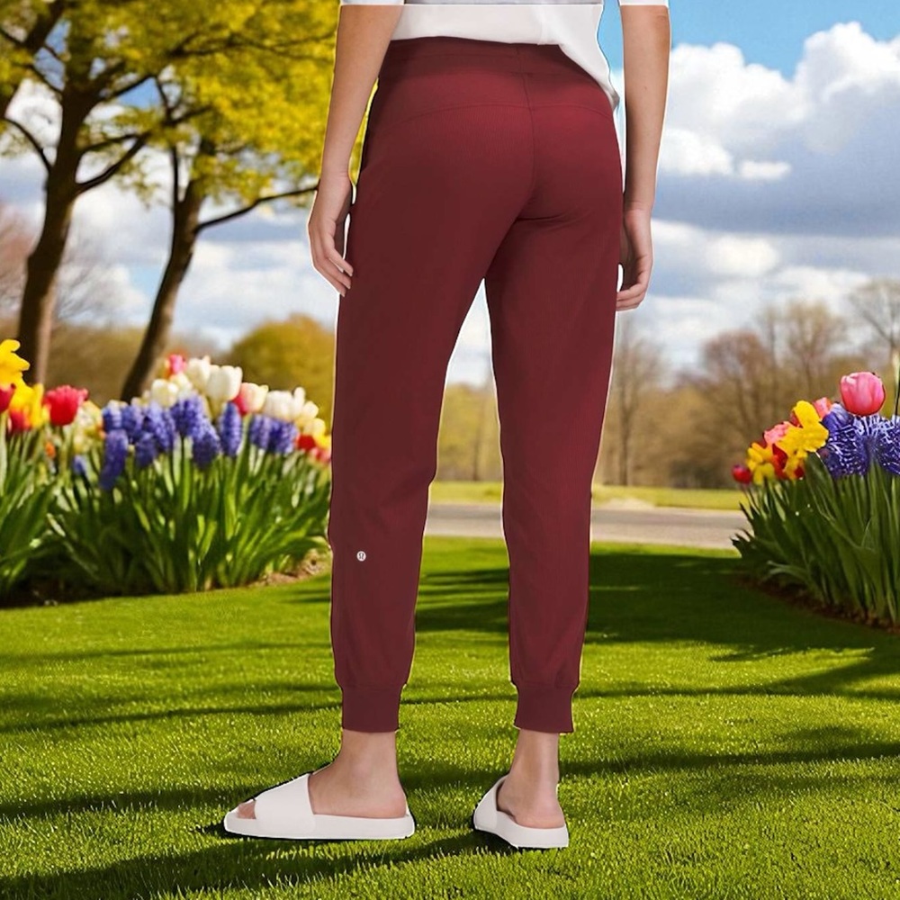 Lululemon Dance Studio Mid-Rise Jogger in Red Merlot Sz 6 - Picture 2 of 13